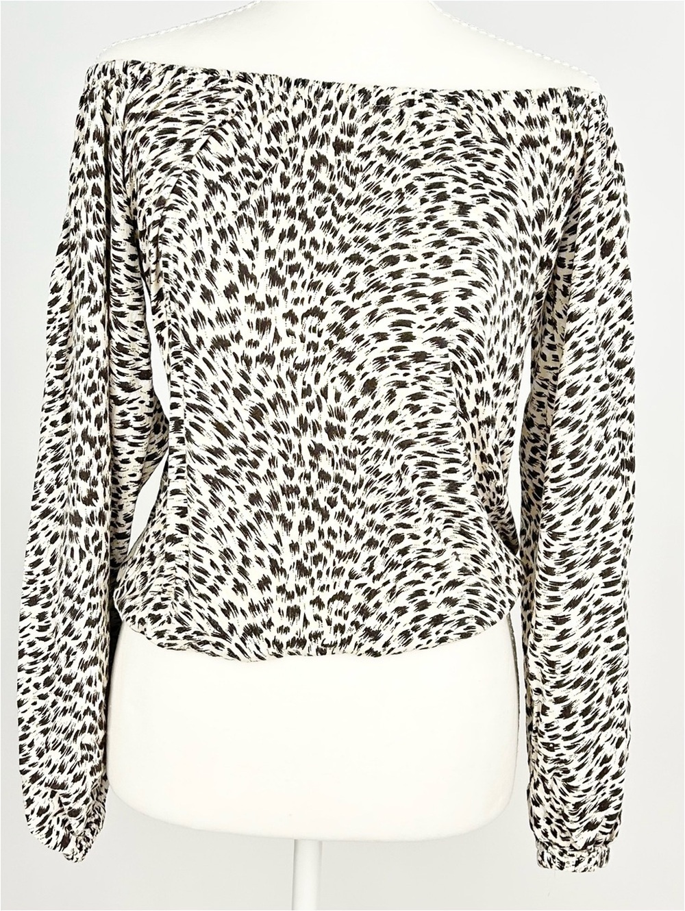 Anthropologie Saturday Sunday Animal Print Off Shoulder Dolman Top XS